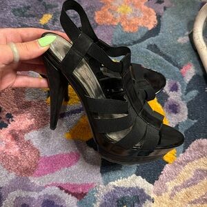 Jessica Simpson black strappy heels